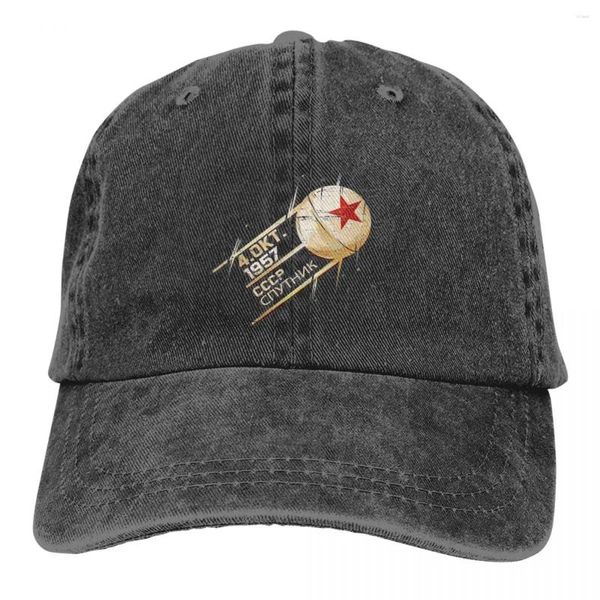 Gorras de béisbol Sputnik Space Satellite Unión Soviética Rusa 1957 Gorra de béisbol Hombres Sombreros Mujeres Visera Protección URSS de socialista