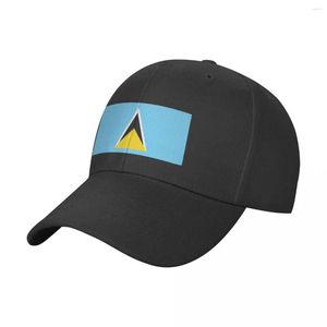 Kogelcaps St Lucia National Flag Baseball Cap Big Size Hat Rugby Hood Gentleman hoeden voor mannen dames