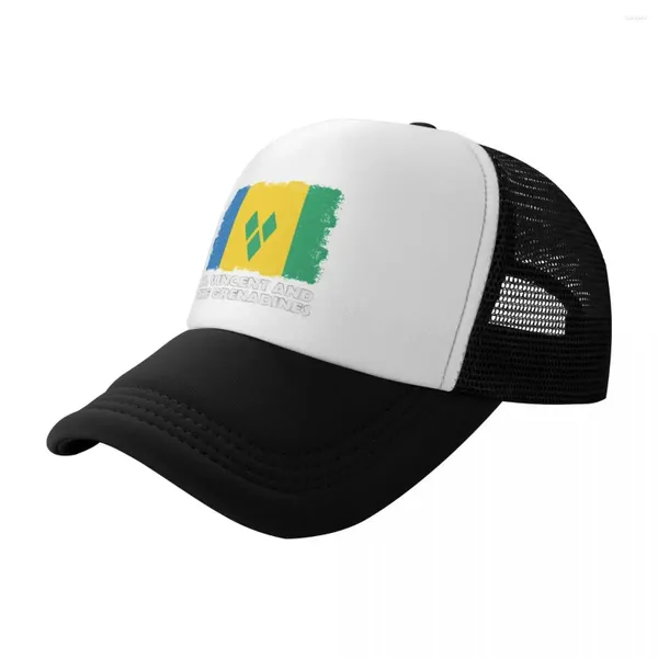 Gorras de bola San Vicente y las Granadinas Bandera Nacional Distress Gorra de béisbol Montañismo Boonie Sombreros para hombres Mujeres