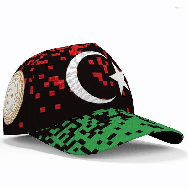 Casquettes de baseball État de Libye Baseball gratuit sur mesure Logo de l'équipe Ly Chapeaux Lby Pays Voyage Nation libyenne Arabe Islam Drapeau Arabe Couvre-chef