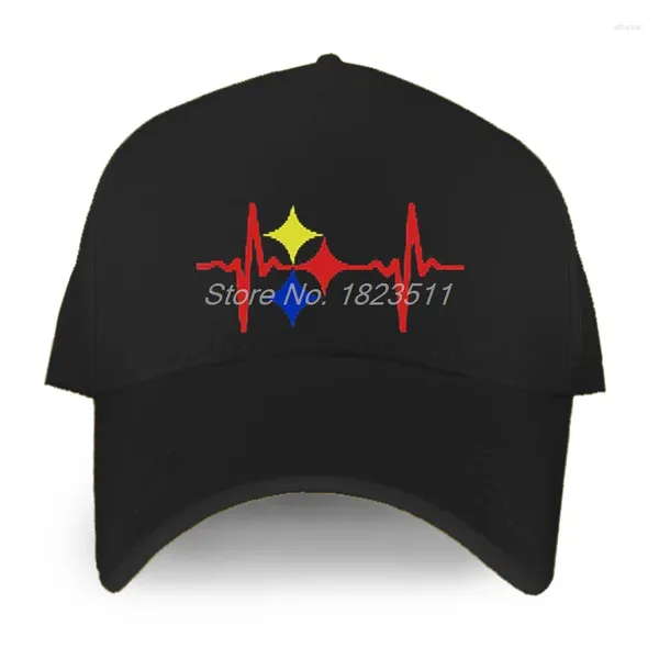 Gorras de bola Steelers Heart Beat Gorra de béisbol Hip Hop Hombres Mujeres Sombreros Ajustable Casual