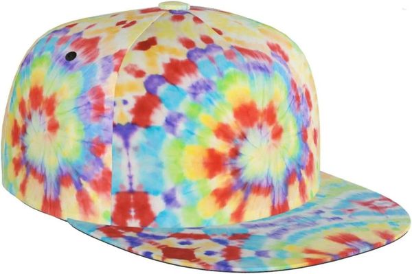 Casquettes de baseball Élégant Tie Dye Réglable Snapback Chapeau Pour Hommes Et Femmes Casquette De Soleil Hip Hop Style Baseball Plat Bill Brim