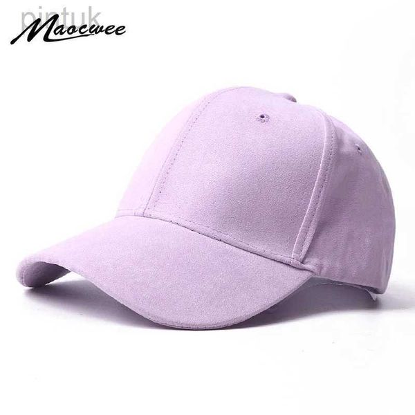 Casquettes de baseball Casquette de baseball en daim Snapback réglable respirant chapeaux de papa pour femmes et hommes unisexe doux faux daim décontracté couleur unie chapeau de sport 24327