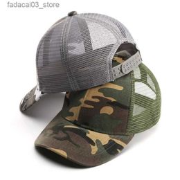 Casquettes de baseball Été 3-10 ans Parent enfant tout Match Camouflage maille casquettes de Baseball bébé en plein air décontracté crème solaire respirant parasol T30 Q240116