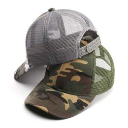 Ball Caps d'été 3-10 ans enfant parent tous matchs camouflage en maillage Caps de baseball bébé extérieur décontracté