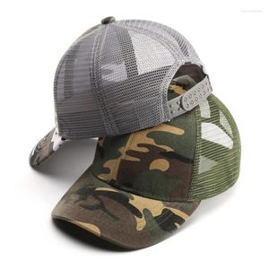 Ball Caps zomer 3-10 jaar oud ouder kind All Match Camouflage Mesh Baseball Baby Outdoor Casual zonnebrandcrème Ademende Sunshade T30