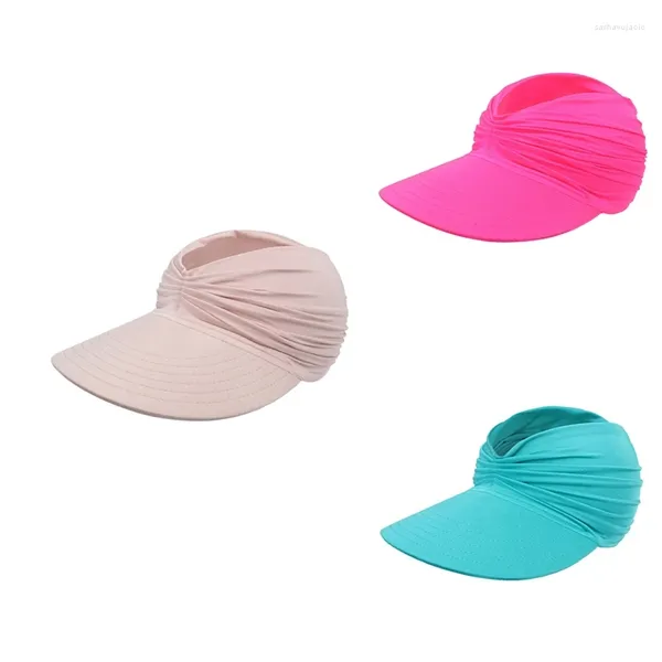 Ball Caps -Summer Beach Hat Big Visor Sun Chapeaux pour femmes Outdoor UV Protection Top Sport Baseball Sport Baseball