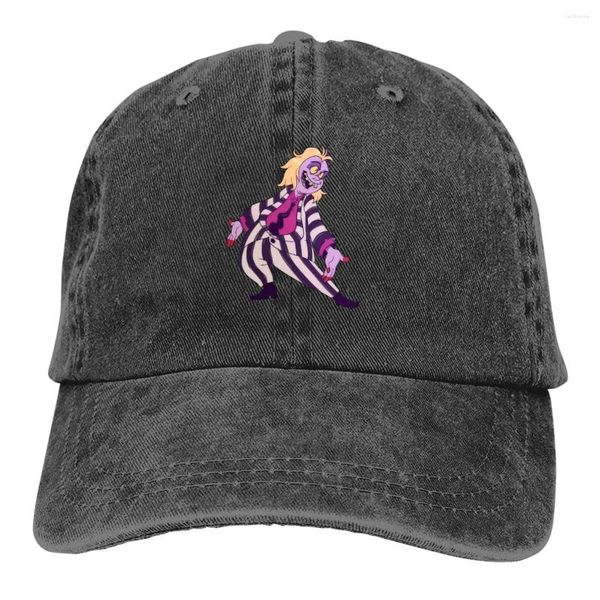 Ball Caps Summer Cap Soleil Visor Cartoon Hip Hop Beetlejuice Films Horreur Cowboy Hat Paped Hats