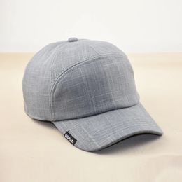 Бейсбольные кепки, летние прохладные и дышащие льняные бейсболки большого размера, солнцезащитные кепки для мужчин и женщин, однотонная сетчатая спортивная шапка 57-64 см 231027
