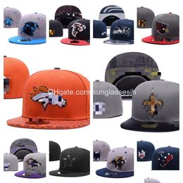 Ball Gaps Diseñador de verano Sombreros All Team Basketball Snapbacks Carta Sports Bordado al aire libre Algodón Flat FL Gaanos cerrados L DHQXT