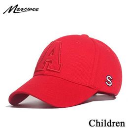 Ball Caps Summer Hat Letter Broidered Childrens Baseball Cartoon Hip Hop Snap Girl Baby Boy Boy Q240429