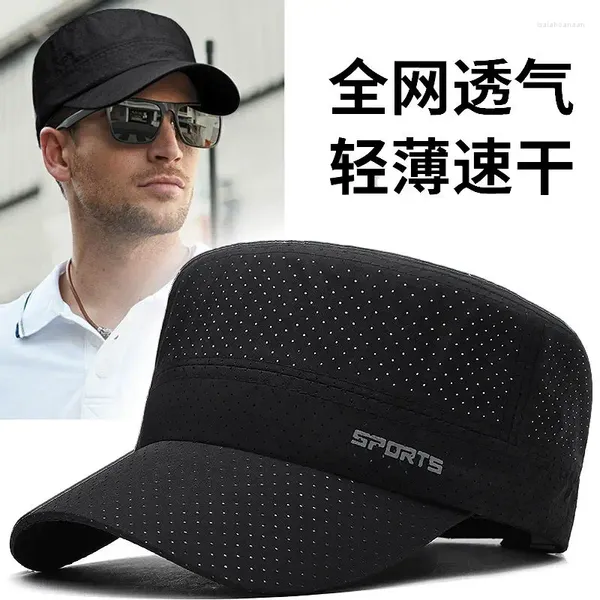 Casquettes de baseball Chapeau d'été pour hommes, grande circonférence de la tête, casquette plate, Protection solaire, maille à séchage rapide, respirante et fine