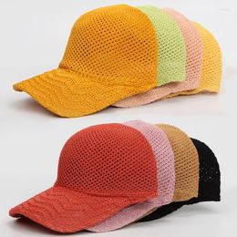 Gorras de béisbol, sombreros de verano para mujer, sombrero de sol de Color sólido, transpirable, deportivo, para correr, gorra Snapback, gorra de béisbol de malla colorida para mujer