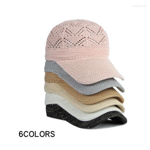 Casquettes de Baseball d'été ajourées pour femmes, tricot respirant, chapeaux en maille de vacances, Gorras en os, casquette réglable, chapeau de soleil