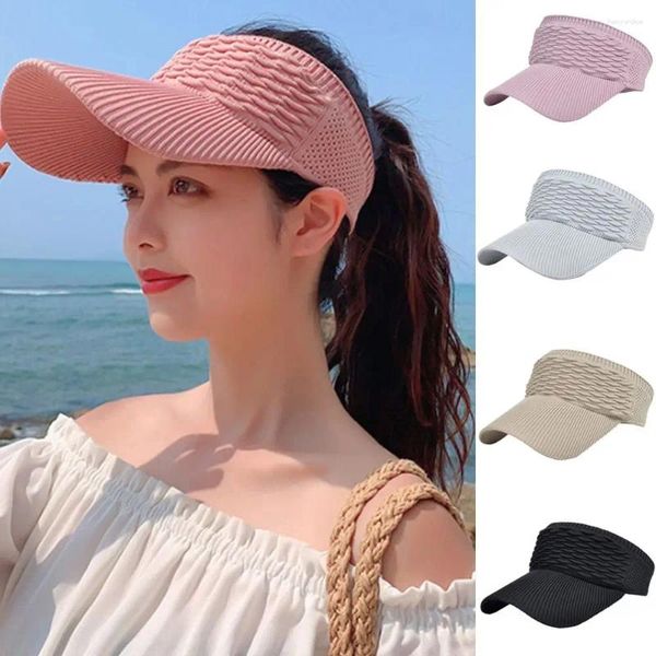 Gorras de bola Verano Gran ala al aire libre Transpirable Sombrero para el sol Vacío Top Deportes Viseras Gorra de béisbol