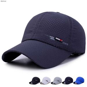 Ball Caps Zomer luxe merk voor mannen Sport Running Sweat Baseball Cap Male Canada Golfkappen Snel droge vrouwen Solid Snapback Bone Hatl240413