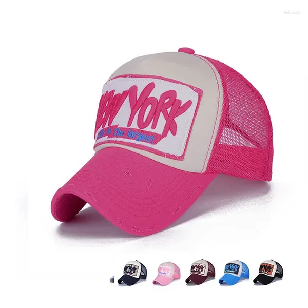 Bola de bolas Summer Hombres Mujeres de malla Mesh Bordado de algodón Béisbol Camete de béisbol Cabe de moda Casquette Casquette Gorras Sunhat Topee