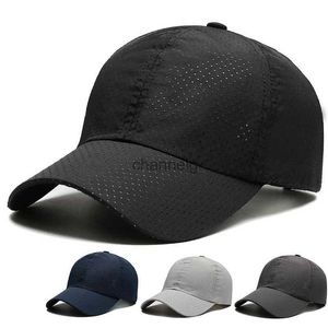 Ball Caps Zomer Heren Dames Effen Snapback Mesh Baseball Cap Sneldrogend Waterdicht Zon Buitensporten Licht Mode Hoed Hardlopen Vissen YQ231201