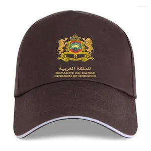 Ball Caps Zomer Nieuwigheid Cartoon Koninkrijk Marokko Royaume Du Maroc Standaard Baseball Cap Zwart