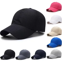 Kogelcaps zomer snel drogende honkbal pet voor mannen koelen ademende mesh zon hoed uv bescherming casquette vissen hoeden vrouwen sport