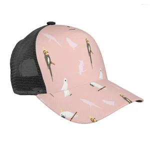 Casquettes de baseball Été Séchage rapide Casquette de baseball Hommes Femmes Drôles Oiseaux de perroquet Cockatiel Corella Cockatoo Casual Mesh Respirant Snapback