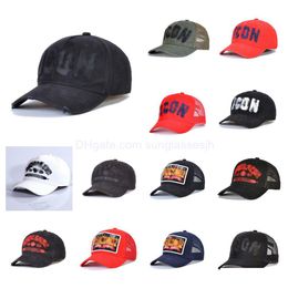 Casquettes de balle Snapbacks d'été Chapeaux de basket-ball Tous les concepteurs d'équipe réglables chapeau de maille brodé lettre coton bonnets de soleil ou Dhmuh