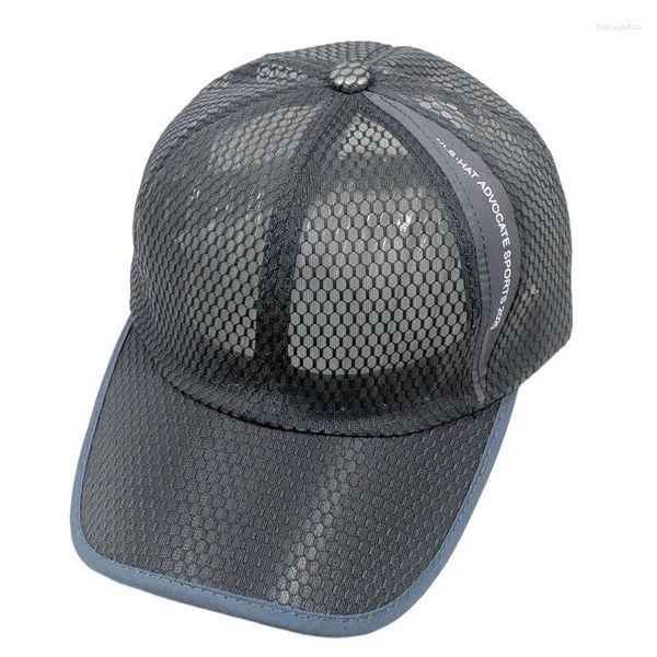 Gorras de bola Deporte de verano Sombrero de béisbol Malla para hombres Gorra de camionero Mujeres Corriendo Negro Gris Blanco Secado rápido