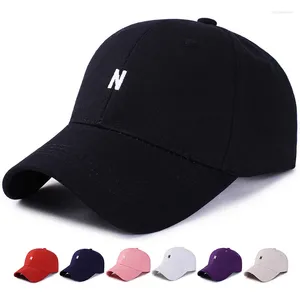 Ball Caps Zomer Unisex Baseball Cap Street Fashion Brief Borduren Mannen En Vrouwen Snapback Hiphop Hoed Outdoor Zon Verstelbaar A57