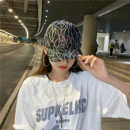 Kogelcaps zomer vrouwen kanten honkbal pet mesh ademende dame pailletten hiphop snapback mode vrouwelijke sport zon hoeden gorras ep0247 aa220517