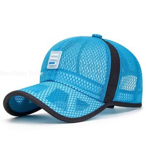 Ball Caps Summer Womens Mesh Baseball C Brim Patch Panel Label Stick Sunhat Outdoor Houstable Hip Hop Baseball Hat J240522