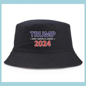 Casquettes de balle Casquette de soleil USA Élection présidentielle Trump 2024 Chapeau de pêcheur Printemps Été Automne Extérieur 3 Styles Drop Livraison Fashio Dho2M