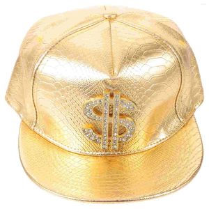 Gorras de bola Sombreros de sombra para el sol para las mujeres Decorar Visor Béisbol al aire libre Hip Hop Verano OK Flat Brimmed Pu Signo de dólar estadounidense