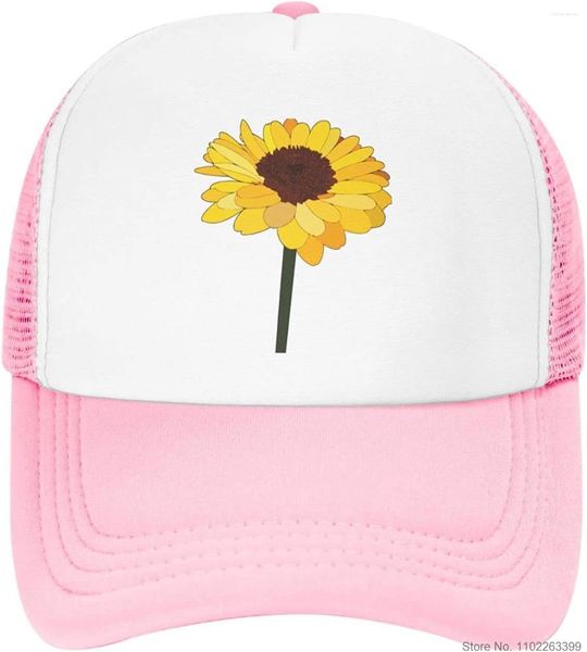 Casquettes de baseball Casquette de baseball tournesol pour enfants Garçons Filles Chapeau de camionneur Léger réglable Snapback Hip Hop Chapeaux