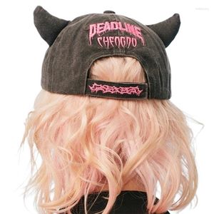 Ball Caps Sunroproof Baseball Breathable Spring Holiday Hatdevil Horn Decs Suit Outdoor Hiphop Cycling Hat For Girls Teen