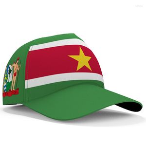 Casquettes de baseball Suriname Baseball Gratuit Nom sur mesure Numéro Logo de l'équipe Sr Hat Sur Country Travel Dutch Nation Sranan Flag Sarnam Headgear