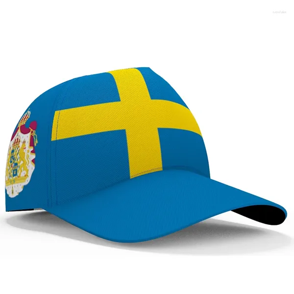 Gorras de béisbol Suecia Béisbol Gratis Nombre personalizado Número Logotipo del equipo Se Hat Swe Country Travel Sverige Nation Swede Bandera sueca Sombrero