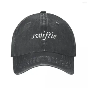 Balpetten Swiftie-logo Heren Dames Baseballpet Taylor's versie Verontruste katoenen hoed Retro Running Golf Verstelbare snapback