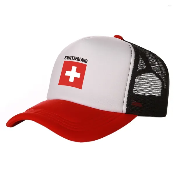 Casquettes de baseball Suisse Trucker Hommes Chapeau Suisse Casquette de Baseball Cool Été Unisexe Filet en Maille