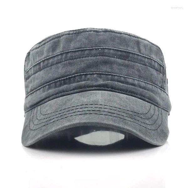 Gorras de bola Gorra de caza táctica para hombres Sólido Lavado Denim Béisbol Verano Plano Militar Snapback Vintage Sombrilla Sun Papá Sombrero