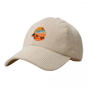 Ball Caps Tahiti - Het is een magische plaats Corduroy Baseball Cap Hat Hip Hop Women Men's