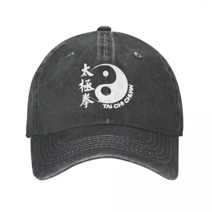 Ball Caps Tai Chi Chuan Baseball Cap rétro Coton en détresse Sun Sun Men Femmes Outdoor Running Golf Hat