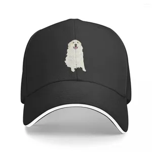 Casquettes de balle Tan Eared Great Pyrenees Motif Casquette de baseball Chapeau de cheval Chapeaux occidentaux Marque Homme pour femme