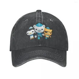 Kogelcaps De octonauts cartoon honkbal noodlijdende denim waste schattige onderwaterwereld snapback hoed voor mannen vrouwen trainingen