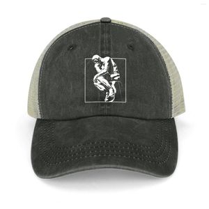 Ball Caps The Thinker 'par Rodin Fine Art Illustration Cowboy Hat Back Bag dans Snap Back Gentleman For Women Men's
