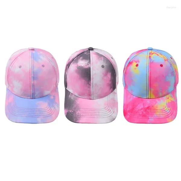 Gorras de bola Tie Dye Graffiti Protección solar al aire libre Unisex Papá Sombrero Ajustable Versión coreana Sombreado Mujeres Gorra de béisbol Hombres Snapback