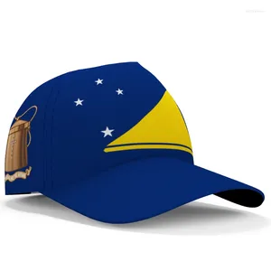 Ball Caps Tokelau Islands Youth Free Custom Nom Numéro Équipe Équipe CHOTO CATTRE TKL Country Travel Union Nation Island Flag Baseball