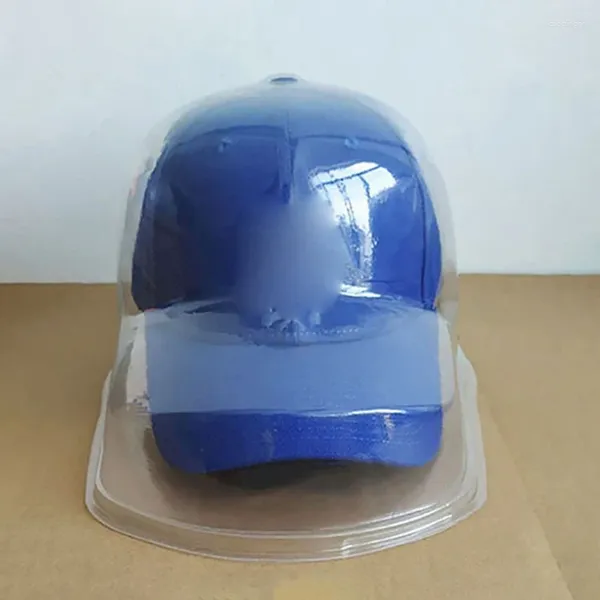 Boîte d'affichage transparente pour casquettes de balle, support à Double couche, avant-toit plat et rangement de chapeaux incurvés pour visière de Baseball