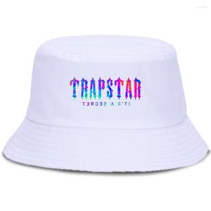 Ball Caps Trapstar London Bucket Hat Opvouwbare katoenen vissershoeden Zonnebrandcrème Beach Sun Cap Unisex Outdoor Casual Panama