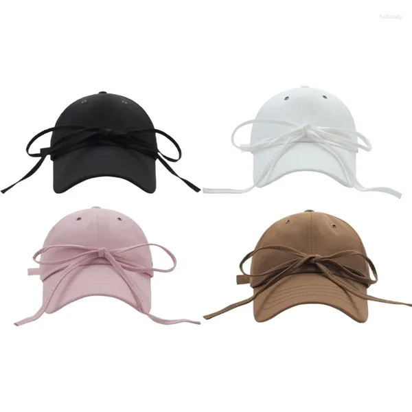 Gorras de bola Viajes Reunión Bowknot Calcomanías Sombrero Deportes al aire libre Camping Béisbol Mujer Hombre Tamaño de cabeza ajustable Ciclismo Dropship