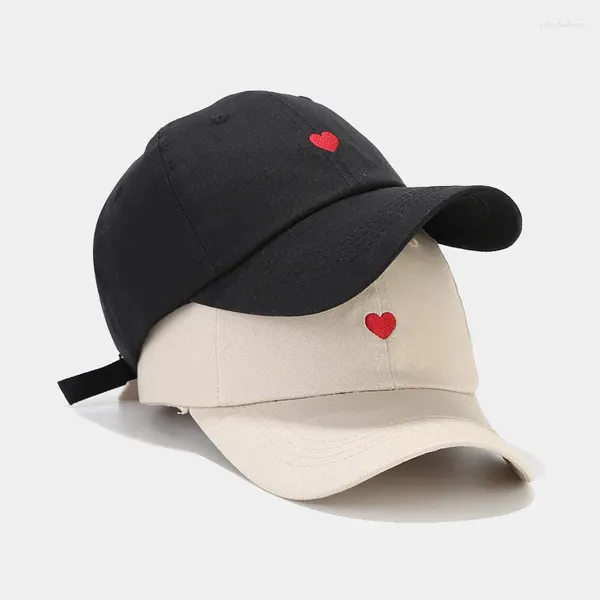 Casquettes de baseball tendance, chapeau de Protection solaire assorti pour femmes, casquette de Baseball en ligne, Sensation de cœur, pour couples
